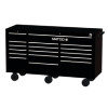 4325R-BC - 4S TRIPLE BAY 25" TOOL BOX BLACK PAINT W/ CHROME TRIM