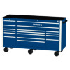 5328RX-DBC - 5S TRIPLE BAY 28" DEEP TOOL BOX SAPPHIRE BLUE PAINT W/ CHROME TRIM