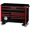 6228RX-BR - 6S DOUBLE BAY 28" DEEP TOOL BOX OUTLAW BLACK PAINT W/ RED TRIM