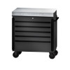 JSC750-SVB - LARGE HEAVY-DUTY SERVICE CART SILVER VEIN W/ BLACK TRIM