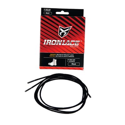54" BLACK IRONLACE LACES 12pk