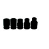 SBMP56R - 3/8" DRIVE 5 PIECE SAE 6 POINT MAGNETIC IMPACT SOCKET SET