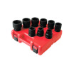 SEP96 - 1" DRIVE 9 PIECE SAE 6 POINT IMPACT SOCKET SET