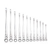 SGRFECLM12T - 12 PIECE METRIC 12 POINT ERGONOMIC FLEX RATCHETING WRENCH SET