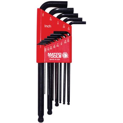 BALL HEX KEY 13PC .050-3/8"