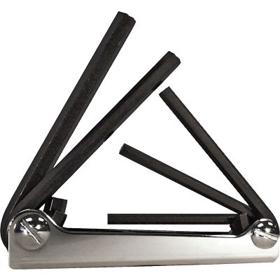 FOLDING HEX KEY 5PC 3/16-3/8"