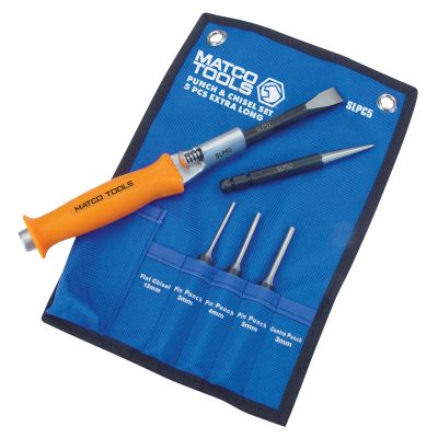 5PC INTERCHANG PUNCH & CHISEL