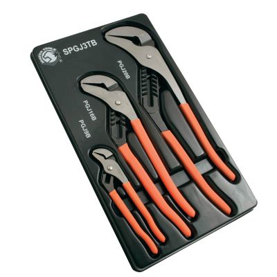 3 PC LARGE GROOVE JOINT PLIERS