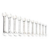 SROEA11T - 11 PIECE SAE 6 POINT OPEN END ANGLED WRENCH SET