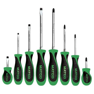 8 PC SCREWDRIVER SET - GREEN