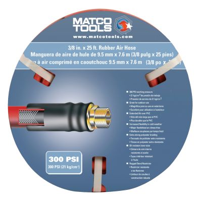 3/8 X 25 FT RUBBER AIR HOSE