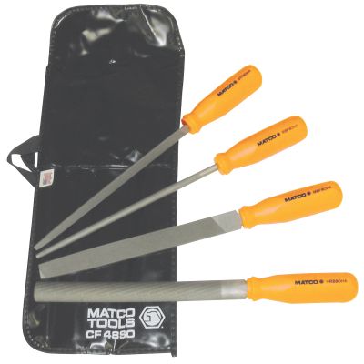 4 PC 8 IN FILE SET - ORANGE