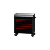 JSC770-BR - HEAVY-DUTY SERVICE CART OUTLAW BLACK PAINT W/ RED TRIM