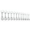 S7GRBSM12 - 12 PIECE 72 TOOTH STUBBY COMBO METRIC SET