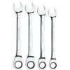 S7GRC4 - 4 PIECE 72 TOOTH SAE COMBINATION RATCHETING WRENCH SET