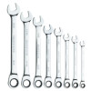 S7GRC8 - 8 PIECE 72 TOOTH SAE COMBINATION RATCHETING WRENCH SET