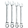 S7GRCM4 - 4 PIECE 72 TOOTH METRIC COMBINATION RATCHETING WRENCH SET