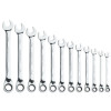 S7GRRCM12 - 12 PIECE 72 TOOTH METRIC REVERSIBLE COMBINATION RATCHETING WRENCH SET
