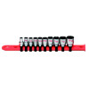 SA106TB - 1/4" DRIVE 10 PIECE SAE 6 POINT CHROME SOCKET SET
