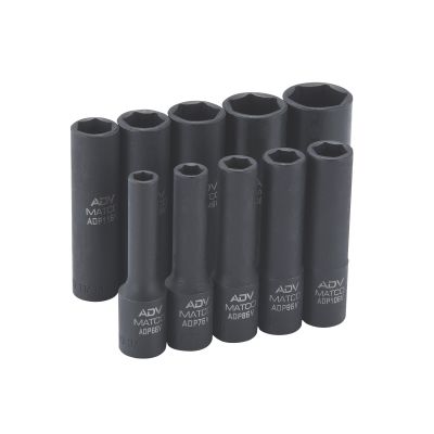 10PC 1/4DR DP IMPACT SKT SET