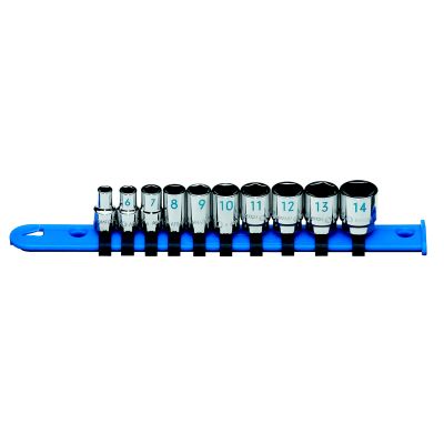 1/4 IN DR 10 PC 6PT SKT SET