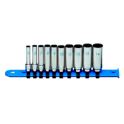 10PC 1/4 DP MM SOCKET SET-12PT