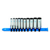 SAMD102TA - 1/4" DRIVE 10 PIECE METRIC 12 POINT DEEP CHROME SOCKET SET