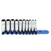 SAMD106TA - 1/4" DRIVE 10 PIECE METRIC 6 POINT DEEP CHROME SOCKET SET