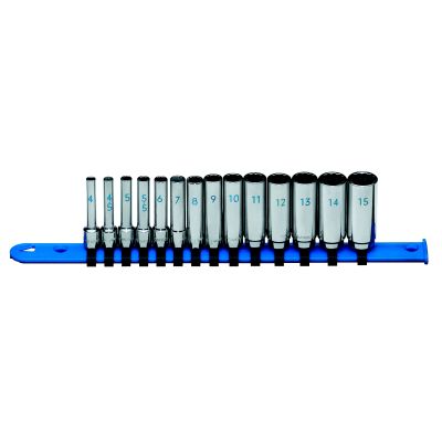 14PC 1/4 DP MM SOCKET SET-12PT