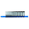 SAMD142TA - 1/4" DRIVE 14 PIECE METRIC 12 POINT DEEP CHROME SOCKET SET