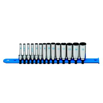 14PC 1/4 DP MM SKT ST 6PT
