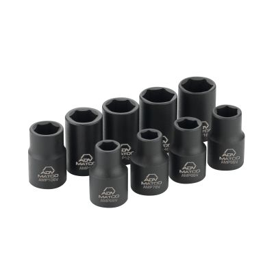9PC 1/4DR MM MAG IMPACT SKT SE