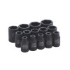SAPM146V - 1/4" DRIVE 14 PIECE METRIC 6 POINT IMPACT SOCKET SET