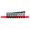 SAU102RA - 1/4" DRIVE 10 PIECE SAE 12 POINT UNIVERSAL CHROME SOCKET SET