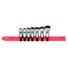 SAU76RA - 1/4"DRIVE  7 PIECE SAE 6 POINT UNIVERSAL CHROME SOCKET SET