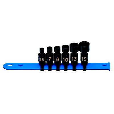 6PC 1/4 MM UNIV IMPACT SKT SET