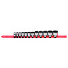 SB122TA - 3/8" 12 PIECE SAE 12 POINT CHROME SOCKET SET