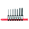 SBBXI7R - 3/8" DRIVE 7 PIECE SAE MID-LENGTH BALL HEX BIT SOCKET DRIVER SET