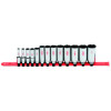 SBD136TA - 3/8" DRIVE 13 PIECE SAE 6 POINT DEEP CHROME SOCKET SET