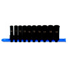 SBDPM102R - 3/8" DRIVE 10 PIECE METRIC 12 POINT DEEP IMPACT SOCKET SET