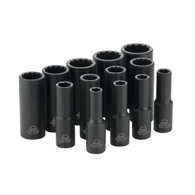 13PC 3/8DR DP MM IMPACT SKT SE