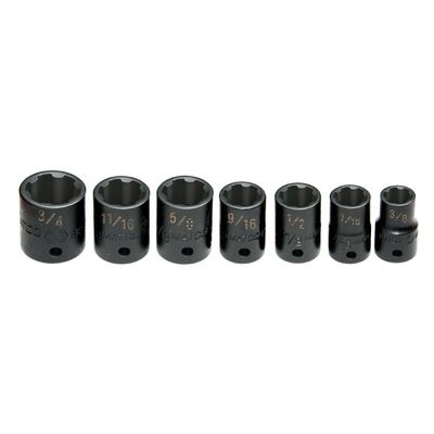 3/8" 7PC SAE PRO NONSLIP IMP S