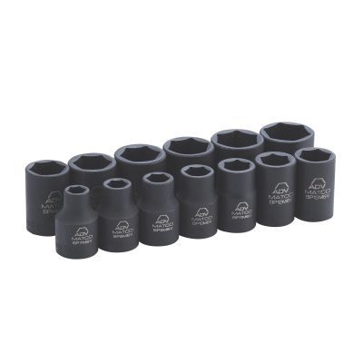 13PC 3/8 DR MM IMPACT SKT SET