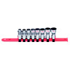 SBU86RB - 3/8" DRIVE 8 PIECE SAE 6 POINT UNIVERSAL CHROME SOCKET SET