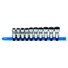 SBUM106RB - 3/8" DRIVE 10 PIECE METRIC 6 POINT UNIVERSAL CHROME SOCKET SET