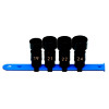 SBUPM46RB - 3/8" DRIVE 4 PIECE METRIC 6 POINT DEEP UNIVERSAL IMPACT SOCKET SET