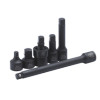 SBX6V - 3/8" DRIVE 6 PIECE EXTENSION AND ADAPTER SAE 6 POINT IMPACT SOCKET SET