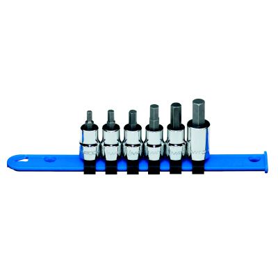 6PC 3/8 MET HEX BIT DRVR SET