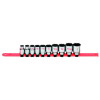 SC106TA - 1/2" DRIVE 10 PIECE SAE  6 POINT CHROME SOCKET SET