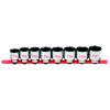 SC86TA - 1/2" DRIVE 8 PIECE SAE 6 POINT CHROME SOCKET SET